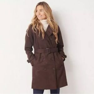 Brand New, Linea, by Louis Dell'Olio Faux-Suede Coat, Espresso, Sz 8, $132